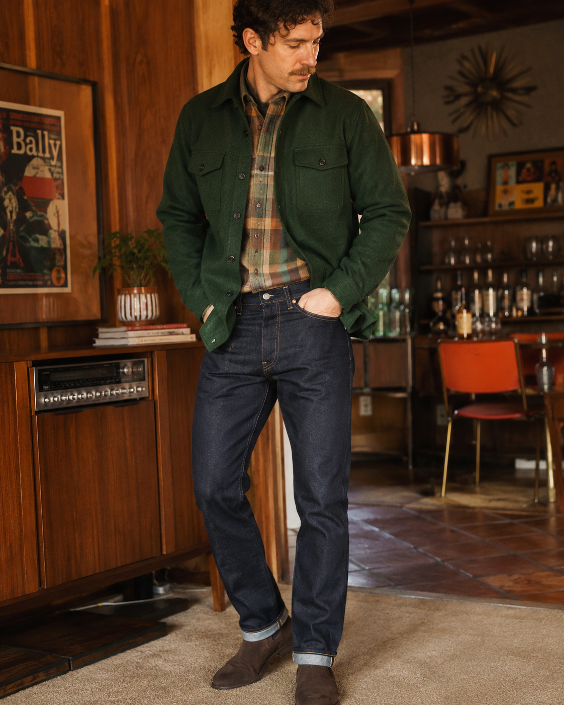 Japanese Early Jean — rinse wash, full leg.